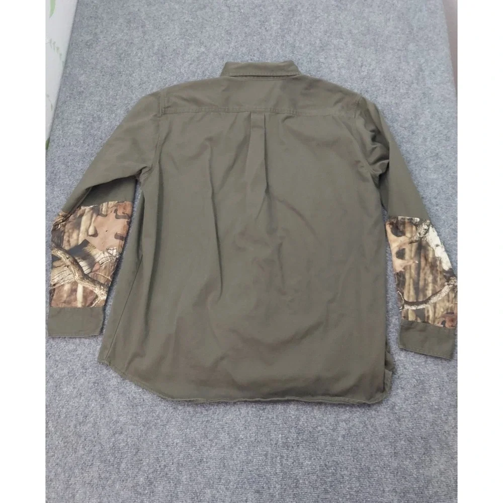 Mossy Oak Breakup Infinity Shooting Shirt Men XL Green Button Up Outdoor Hunting
